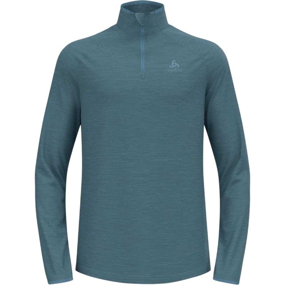 Odlo Mens Essentials Quarter Zip Fleece Top / Blue